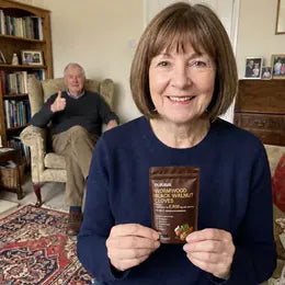 Margaret D. with her PURAVA pouch